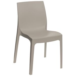 Chaise Rome en polypropylene empilable coloris taupe Marque Grandsoleil 52x54x81