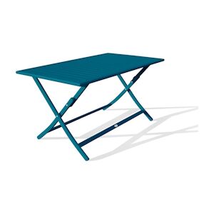 CITY Garden Table de jardin pliante en aluminium bleu canard - MARIUS