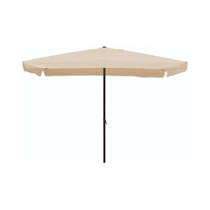 Garden Friend Parasol rectangulaire en polyester Cadre en acier avec manivelle 2x3 m x 2,4 h m Ecru