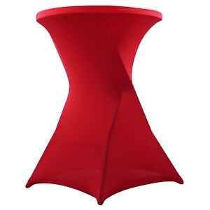 Oviala Business Housse elastique rouge mange-debout Diam.80cm  - Oviala