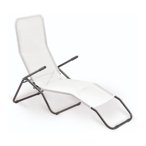 Garden Friend Chaise longue Formentera Basculante structure en acier housse en textilene dimensions h96x140x57 cm Blanc