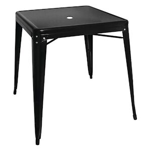 Bolero Bistro Table carree en acier Noir - 660mm