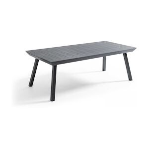 Oviala Business Table de jardin extensible en aluminium gris