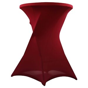 Oviala Business Housse nappe de mange debout bordeaux Table haute bar - Oviala