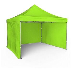 Assalit-Jean Tente pliante Barnum Aluminium 300x300cm - Vert Pomme + 3 murs offerts