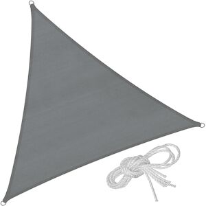 tectake Voile d'ombrage triangulaire, gris - 400 x 400 x 400 cm -403890