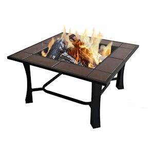 PURLINE Barbecue d'exterieur, table design, carree, en ceramique et marbre, avec barbecue EFP53