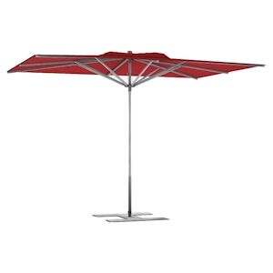 Assalit-Jean Parasol de terrasse Premium Rouge 300 x 200 Armature Gris