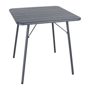 Bolero table de bistrot carree acier gris 70cm