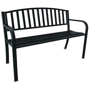 Garden Friend Hollywood banc en acier mesure h75x50x120 cm noir