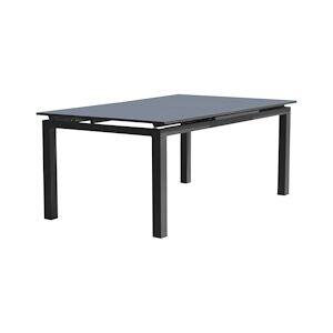 DCB GARDEN Table de jardin 10 places en aluminium anthracite - ALU-MIAMI