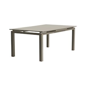 DCB GARDEN Table de jardin 10 places en aluminium taupe - ZAHARA