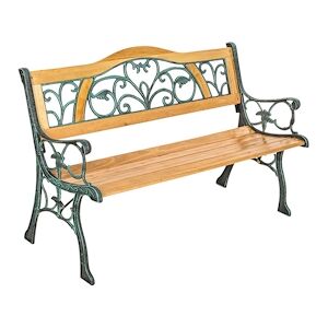 Tectake Banc de jardin KATHI 2 places 124 x 60 x 83 cm marron