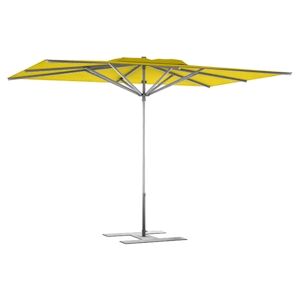 Assalit-Jean Parasol de terrasse Premium Jaune 240 x 240 Armature Gris