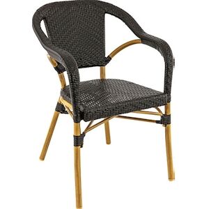 France Mobilier CHR Fauteuil Victoria hôtel restaurant 62 x 46 x 82cm Noir France Mobilier CHR