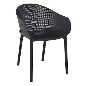 France Mobilier CHR   Fauteuil Benjamin hôtel restaurant noir 54x60x81, lot de 4 , France Mobilier Chr