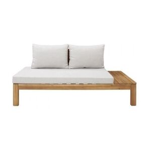 Banquette de jardin en bois d'acacia FSC - 2 personnes - Avec coussins - SANA AUCUNE