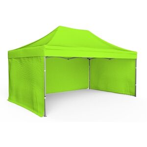 Assalit-Jean Tente pliante Barnum Aluminium 300x450cm - Vert Pomme + 3 murs offerts