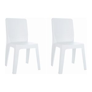 Resol GARBAR IRIS Chaise Exterieur Set 2 Blanc