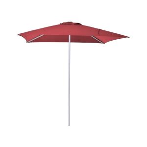 Metro Professional Parasol Push-up, aluminium / polyester, 2 x 2 m, avec traitement Teflon, rouge / platine