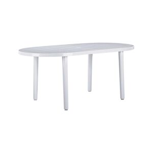 Resol GARBAR BRAVA Table Ovale Exterieur 180x90 Blanc