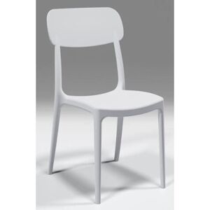 Lot de 4 chaises de jardin CALIPSO ARETA 53 x 46 x H 88 cm Blanc AUCUNE