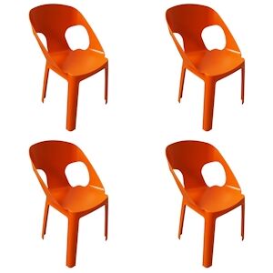 Resol GARBAR RITA Chaise Pour Enfants Interieur, Exterieur Set 4 Orange