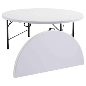 Oviala Business Lot de 5 table ronde pliante 180cm - Oviala