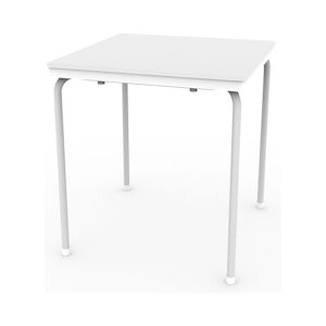 RESOL POINT Table Carree Exterieur 80x80 Pied Blanc - Tableau Blanc