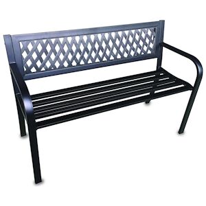 Garden Friend Boulevard banc en acier avec  en ABS dimensions h75x50x120 cm noir