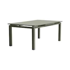 DCB GARDEN Table de jardin 10 places en aluminium kaki - MIAMI