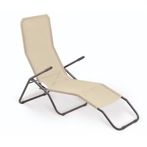 Garden Friend Chaise longue Formentera Basculante structure en acier housse en textilene dimensions h96x140x57 cm Beige