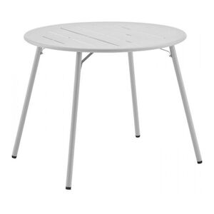 Table de jardin ronde 90 cm Acier Gris AUCUNE