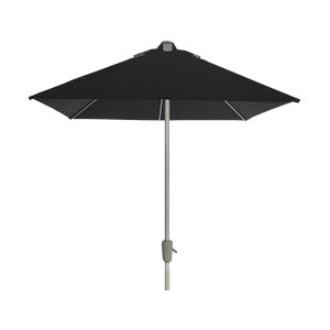 Metro Professional Demi parasol acier aluminium polyester 21 x 13 x 24 m ouverture a manivelle protection UV50 anthracite platine