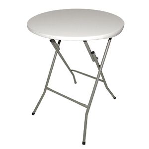 Bolero table ronde pliante, blanc 60cm