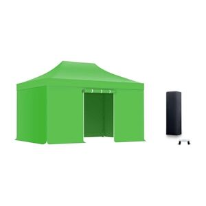 Xptent Pack Tente Pliante 3X4,5 Structure Acier 32mm Toit 380g/m² Vert qualite Pro