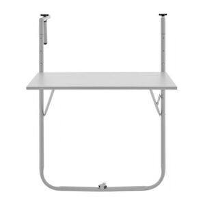 Table de jardin Table de balcon rabattable Pliante Gris En acier 1 personne 60 x 75 x 82 92 cm AUCUNE