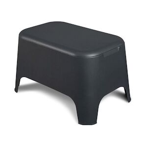 Table basse d'appoint en resine 59x 39x 36cm Noire Avec couvercle Exterieur / Interieur Jardin, Maison TOOMAX