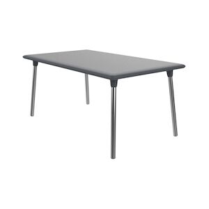 RESOLFLASH Table Rectangulaire Interieur, Exterieur 160x90 Gris fonce