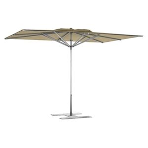 Assalit-Jean Parasol de terrasse Premium Havane 240 x 240 Armature Gris