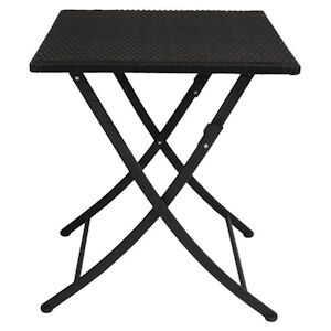 Bolero table carree pliante en rotin 60cm