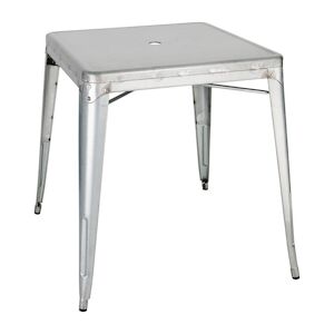 Bolero Table de bistrot carree en acier galvanise 668mm