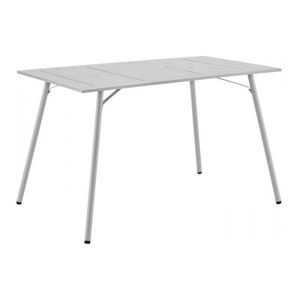 Table de jardin rectangulaire 120 cm Acier Gris AUCUNE