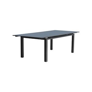 DCB GARDEN Table de jardin 12 places en aluminium gris anthracite -