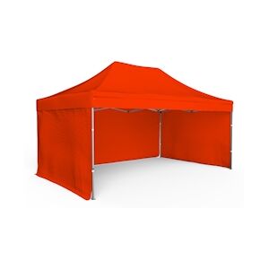 Assalit-Jean Tente pliante Barnum Aluminium 300x450cm - Orange + 3 murs offerts