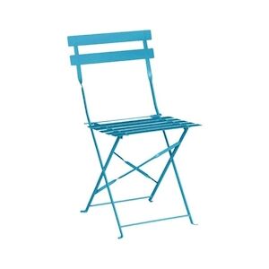 Buffalo Chaises de Terrasse Bleu Turquoise en Acier Lot de 2