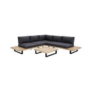 NOW'S HOME - Salon Jardin Structure En Acacia Et Coussins En Polyester Douro