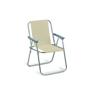 Garden Friend Relax Chaise structure en acier housse en PVC dimensions h76x47x53 cm Beige