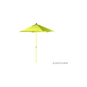 Parasol Droit Inclinable 2.4M Vert Anis - Aluminium