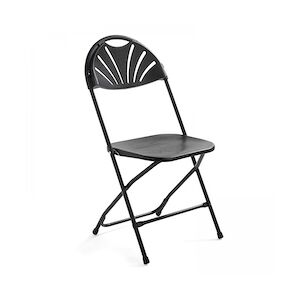 Oviala Business Chaise pliante noire en plastique - Oviala